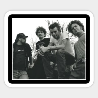 Lucero Band Photo All Member Young Black White Sticker